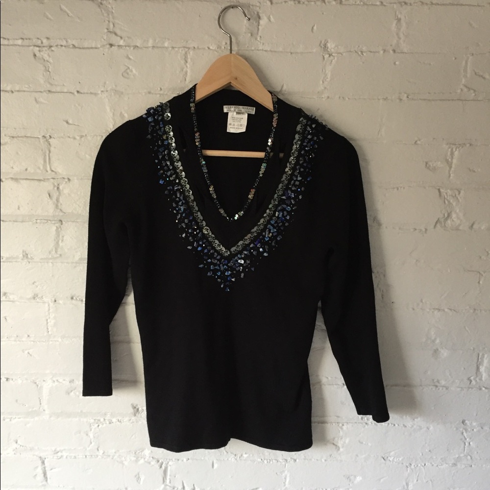 Moving Sale! Alberto Makali Lapis Embellished Sweater